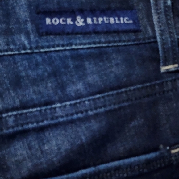 Rock & republic straight legs denim jeans color dark blue size - Picture 6 of 7